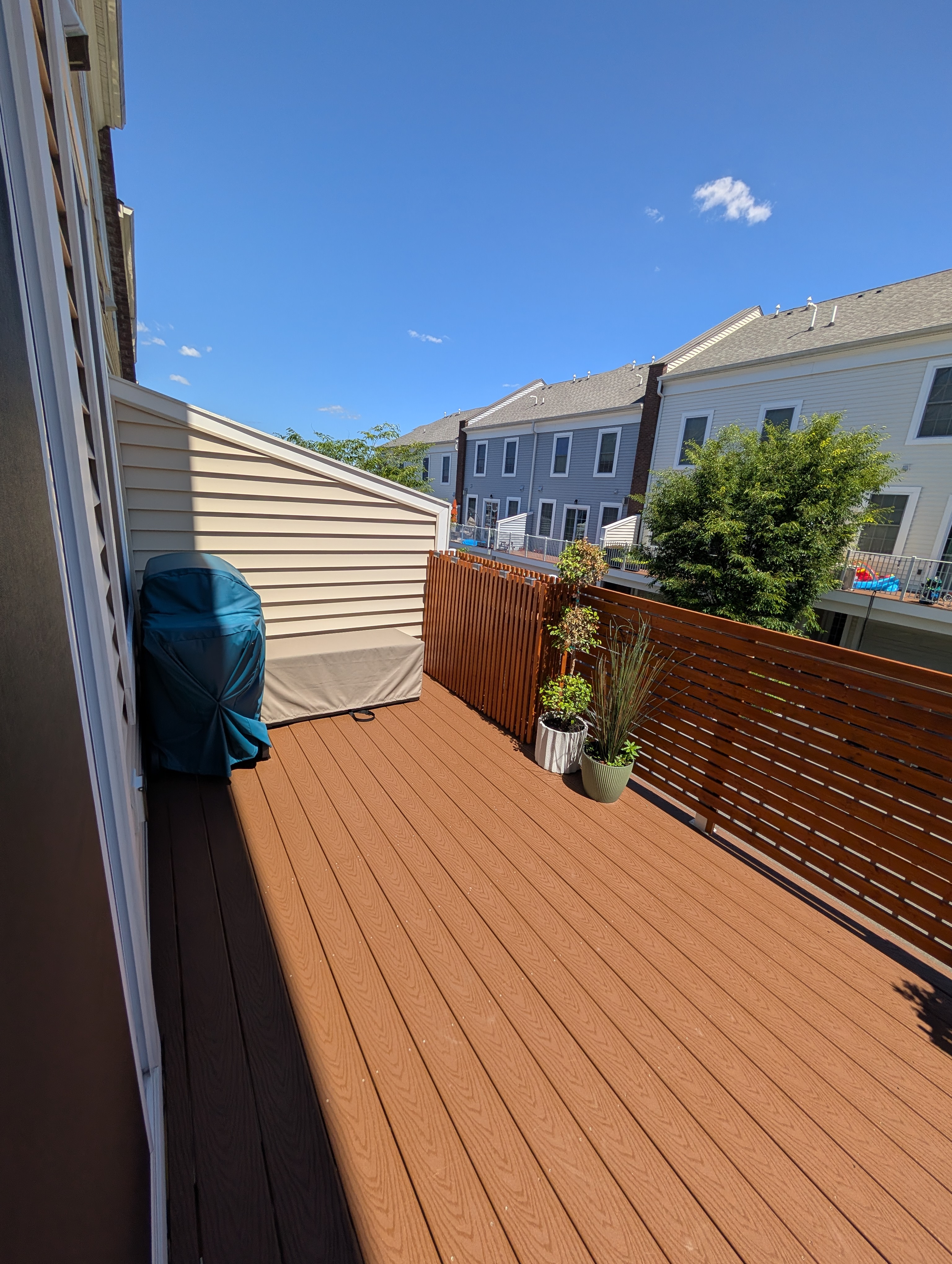 Deck overview with grill